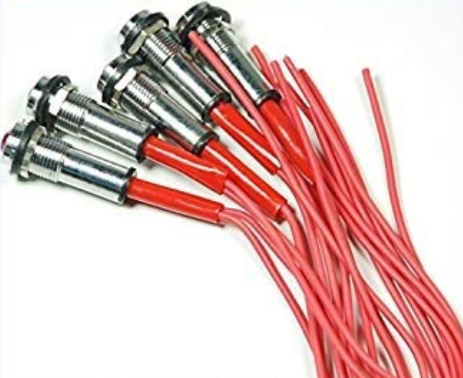 RED metal Indicator Light SE203 220V AC Panel Mounting LED