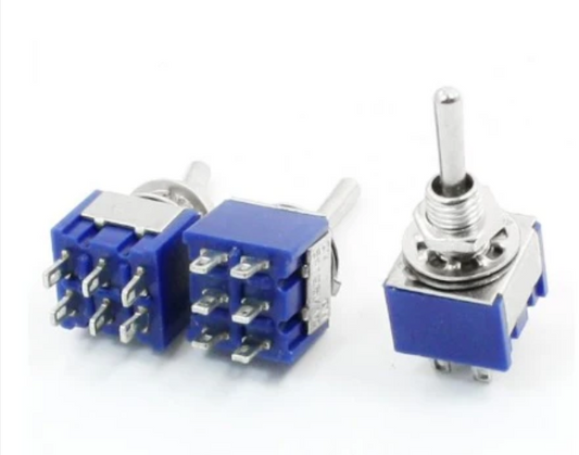Calonix 6 Pin Toggle Switch DPDT On-On 3A 250V 2 POSITION
