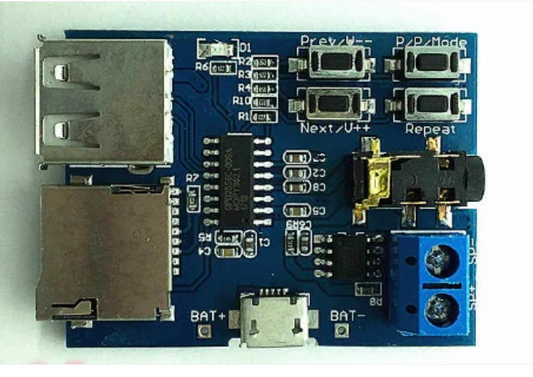 Non-Destructive MP3 Decoding Board with Self-Powered TF Card U Disk Decoded Player Module IBAT10151