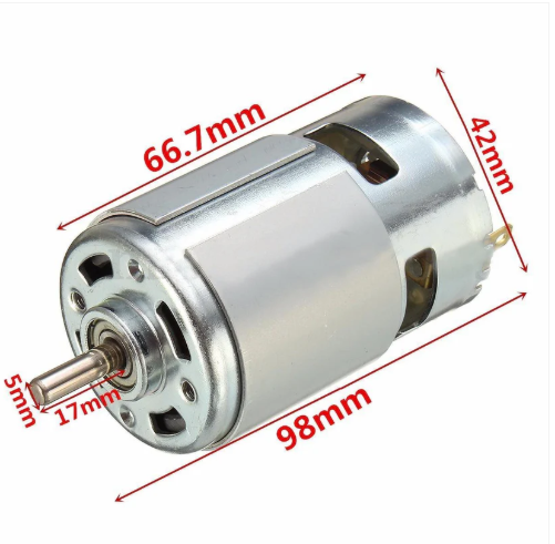 775 Motor 12V DC  12V-36V 24V 3500-9000RPM  Large Torque High Power Low Noise DC Motor IBAT11110