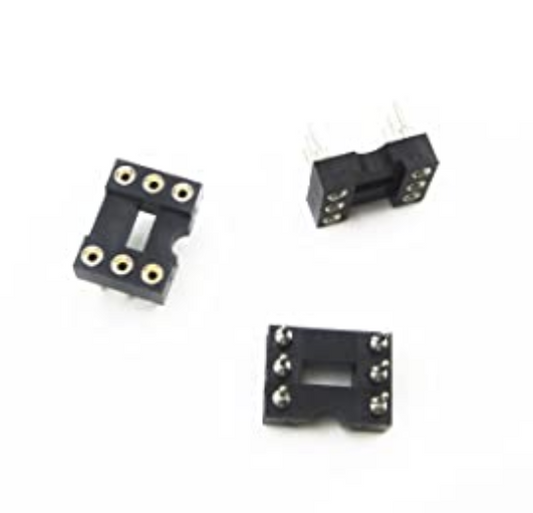 6 PIN IC BASE ROUND SOCKET OR HOLDER 2.54MM PITCH