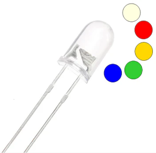 YELLOW 5mm LED Transparent Round EVERLIGHT