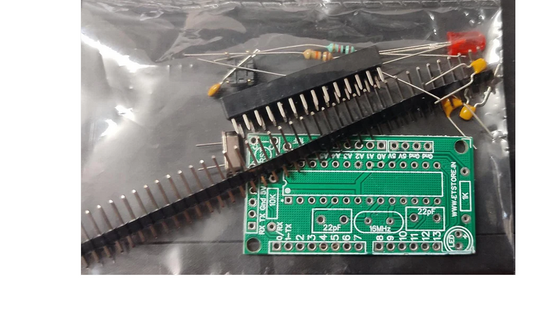 ATMEGA328 OR ATMEGA8 BREAKOUT BOARD PCB  WITH COMPONENTS UNSOLDERED