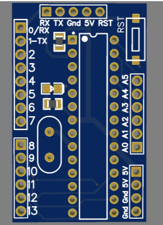 ATMEGA328 OR ATMEGA8 BREAKOUT BOARD PCB SMD TYPE