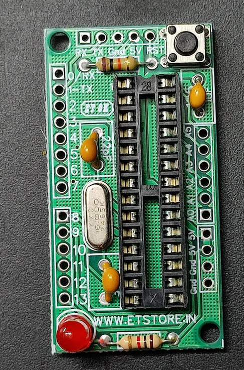 ATMEGA328 OR ATMEGA8 BREAKOUT BOARD PCB WITH COMPONENTS SOLDERED 5V