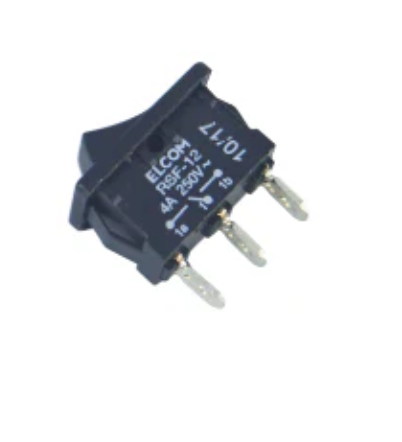 BLACK RSF-12 Rocker Switch ELCOM SPDT 4A 250V AC On Off RSF12