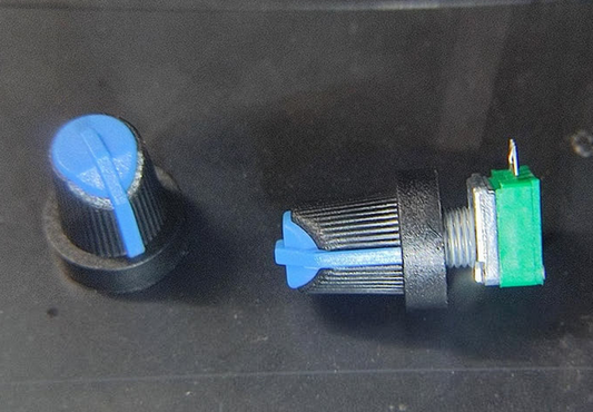 Blue Knob 6mm inner dia for sealed potentiometer
