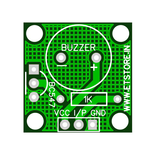 BUZZER MODULE PCB FOR 12MM DIA BUZZER