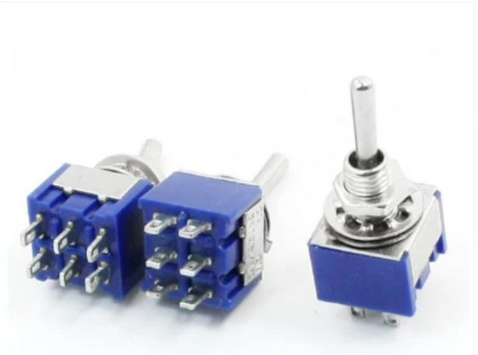 Calonix 6 Pin 3 POSITION Toggle Switch DPDT On-off-On 3A 250V