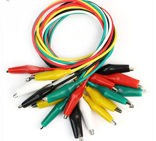 CROCODILE CLIP CABLES 20-30CM Crocodile Alligator 1PCS
