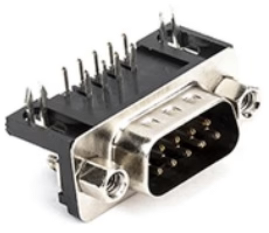 DB9 9Pin Male Connector R/A