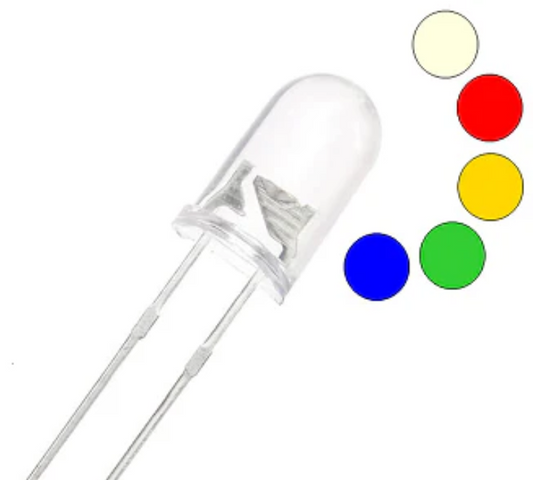 GREEN LED 5mm Transparent Round EVERLIGHT