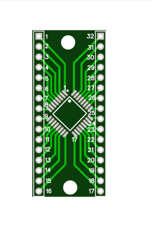 TQFP32 DIP32 0.8MM adapter Socket plate PCB smd to dip
