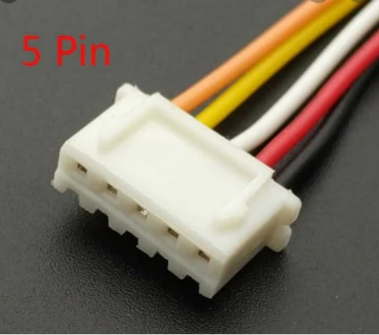 JST 5 Pin 2.54MM PITCH  Connector Female with wire 15-30cm 2515 XH 5p