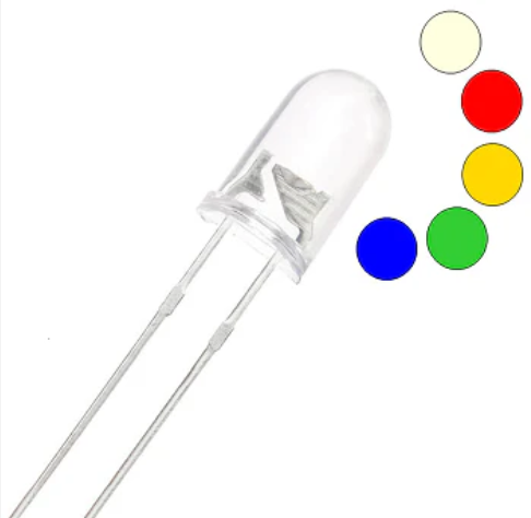 YELLOW 3mm LED Transparent Round EVERLIGHT