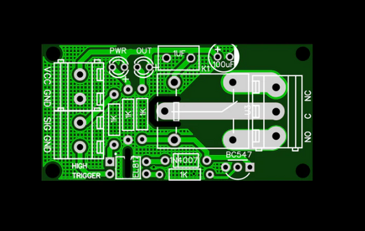 PCB FOR 1 channel RELAY MODULE with optocoupler input IBAT14352