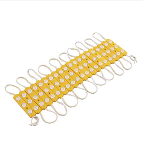 YELLOW 1.5W 3 LED MODULE Strips 12V Waterproof