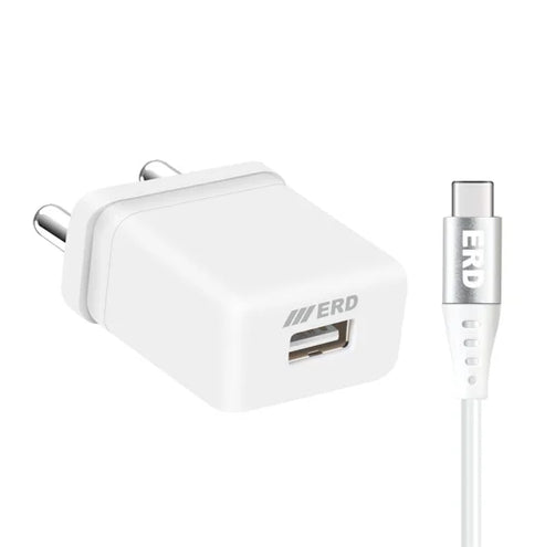 ERD TC-103 5V 2.4A USB-A Charger with USB-C Cable TC103  IBAT21298