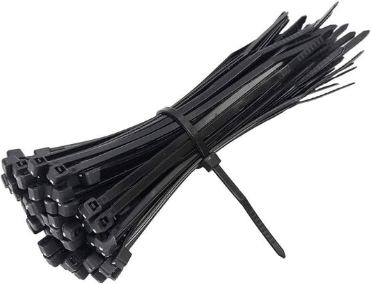 100PCS 150mm BLACK COLOR CABLE TIE Plastic