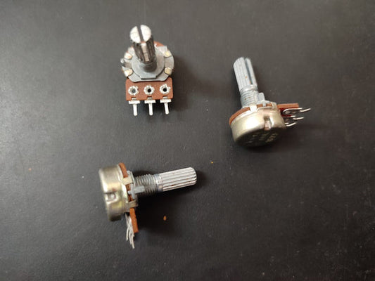 100K OHM potentiometer Rotary POT WITH 6mm METAL shaft B100K elcon