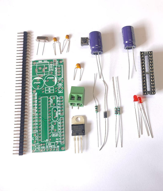 ATMEGA328 OR ATMEGA8 BREAKOUT BOARD PCB WITH 7-12V INPUT SUPPORT DIY