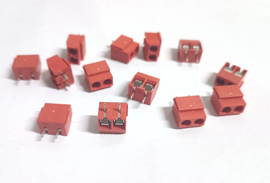 RED 126 2 PIN TERMINAL BLOCK PCB 5mm PITCH 8A