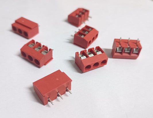RED 126 3 PIN 5mm PITCH TERMINAL BLOCK 8A