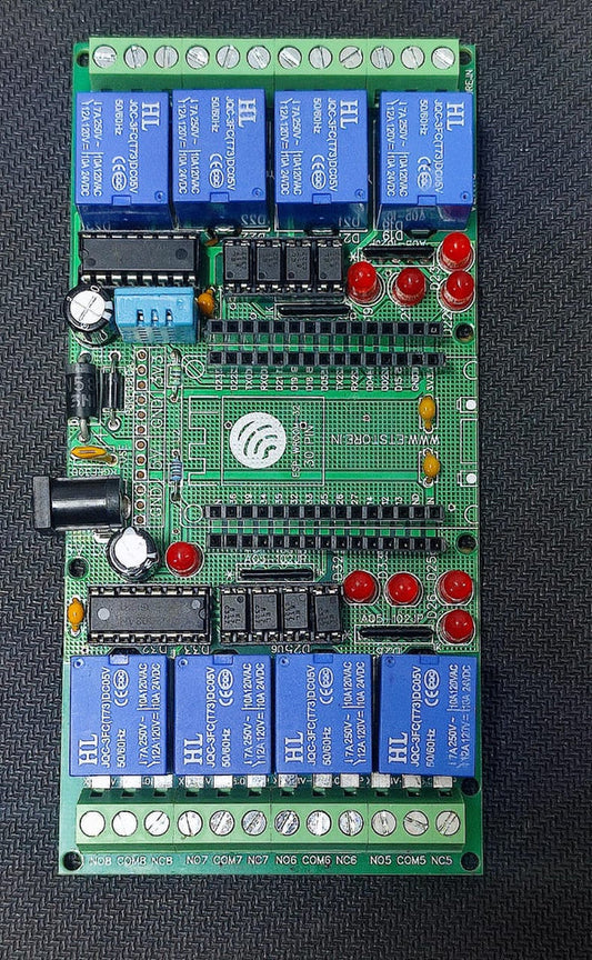 8 Channel Relay Board WITH DHT11 FOR ESP32 DEVKIT V1 5V