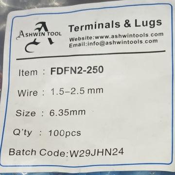 AT-FDFN2-250 BLUE Insulated Female Spade Terminals Locking Connector  IBAT21110