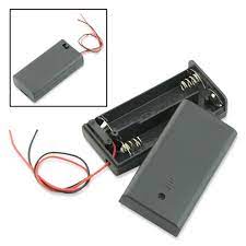 18650 2 CELL HOLDER SERIES Plastic Box Case with cover and switch