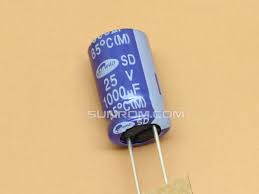 1000uF 25V SAMWHA 85C Electrolytic Capacitor