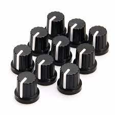 POTENTIOMETER KNOB 20mm Knob Diameter 6.35mm Shaft PLASTIC NO.2 WHITE